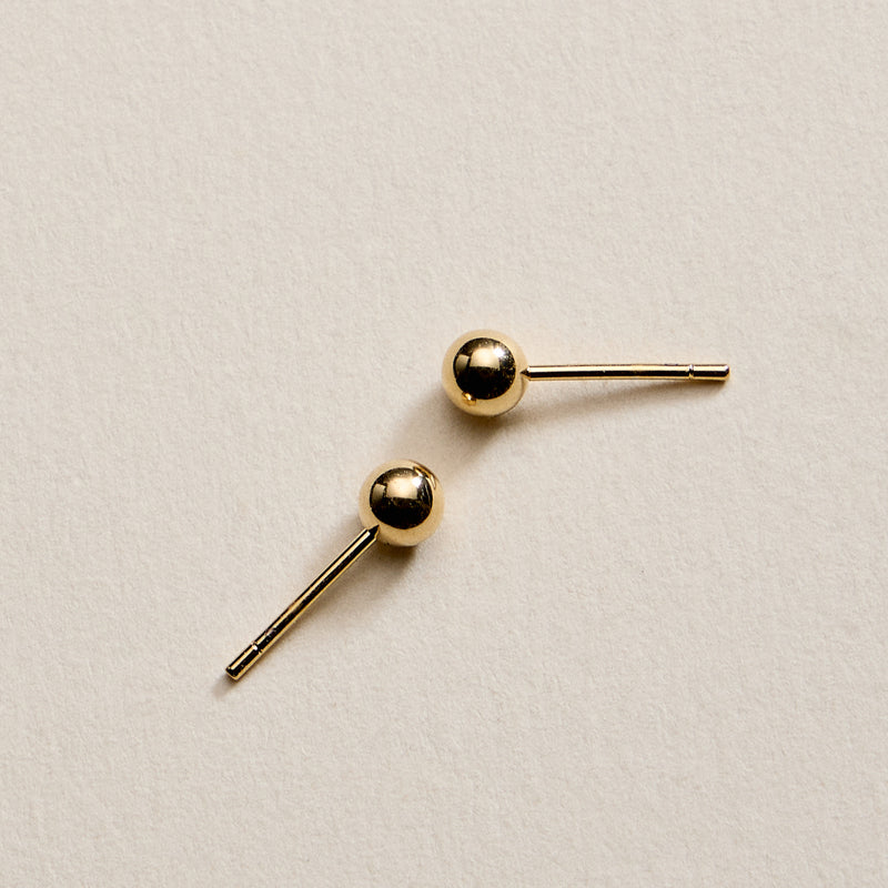 Gold Filled Ball Stud Earrings – 4mm to 10mm