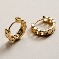 Gold Filled Chain Link Hoop Earrings