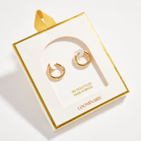 Gold Filled Thick Huggie Hoop Earrings