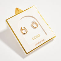 Gold Filled Square Huggie Hoop Earrings – Medium Chunky Hoops