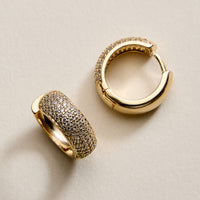 Gold Filled Crystal Hoop Earrings