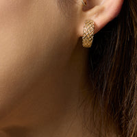 Gold Filled Woven Lattice Earrings