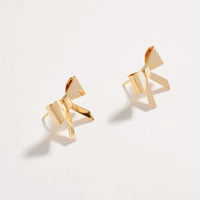 18K Gold Filled Bow Stud Earrings
