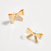 18K Gold Filled Bow Stud Earrings