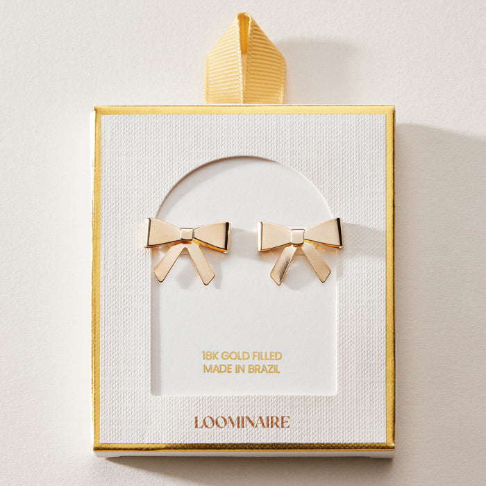 18K Gold Filled Bow Stud | Earrings