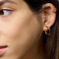 Gold Filled Triple Hoop Earrings – Modern Layered Small Hoops