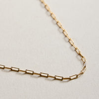 Gold Filled Paperclip Link Chain Necklace