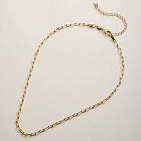 Gold Filled Paperclip Chain Necklace