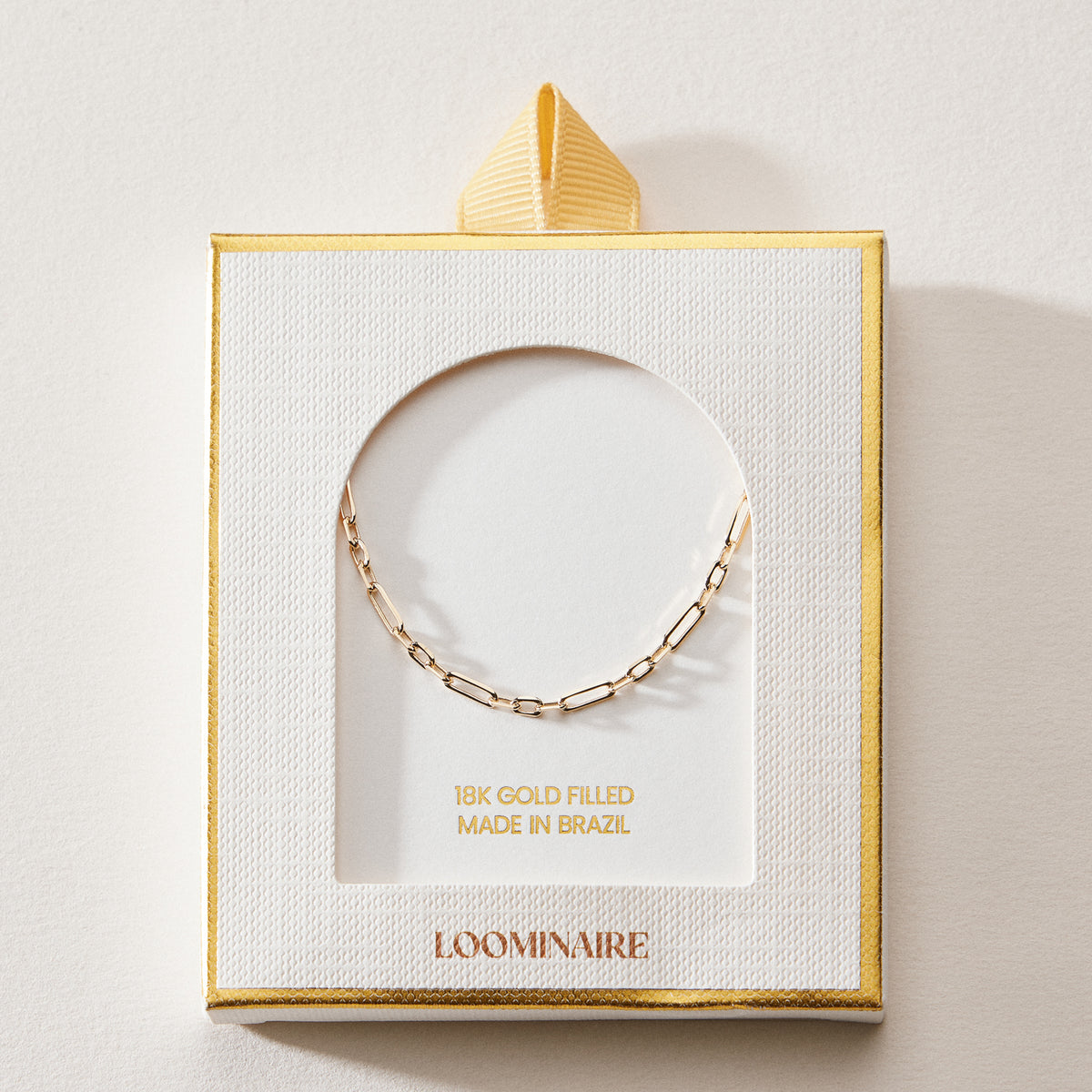 Gold Filled Oval Links Paperclip Chain Necklace