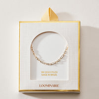 Gold Filled Oval Links Paperclip Chain Necklace
