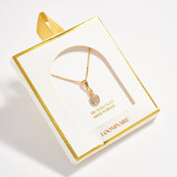 Gold Filled Pineapple Pendant Necklace with CZ Crystals