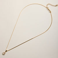 Gold Filled CZ Anchor Pendant Necklace
