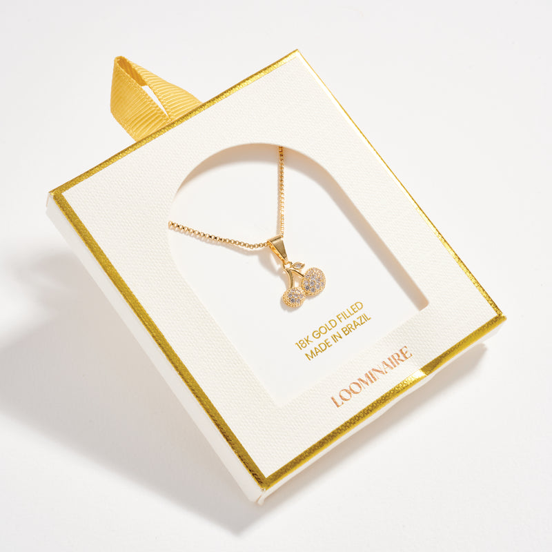 Gold Filled Cherry Pendant Necklace
