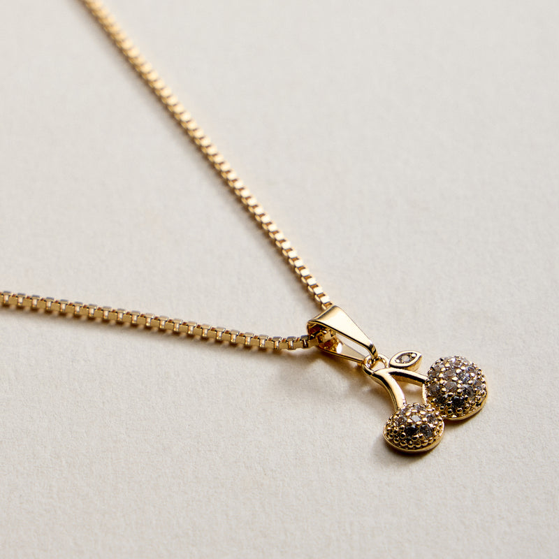 Gold Filled Cherry Pendant Necklace