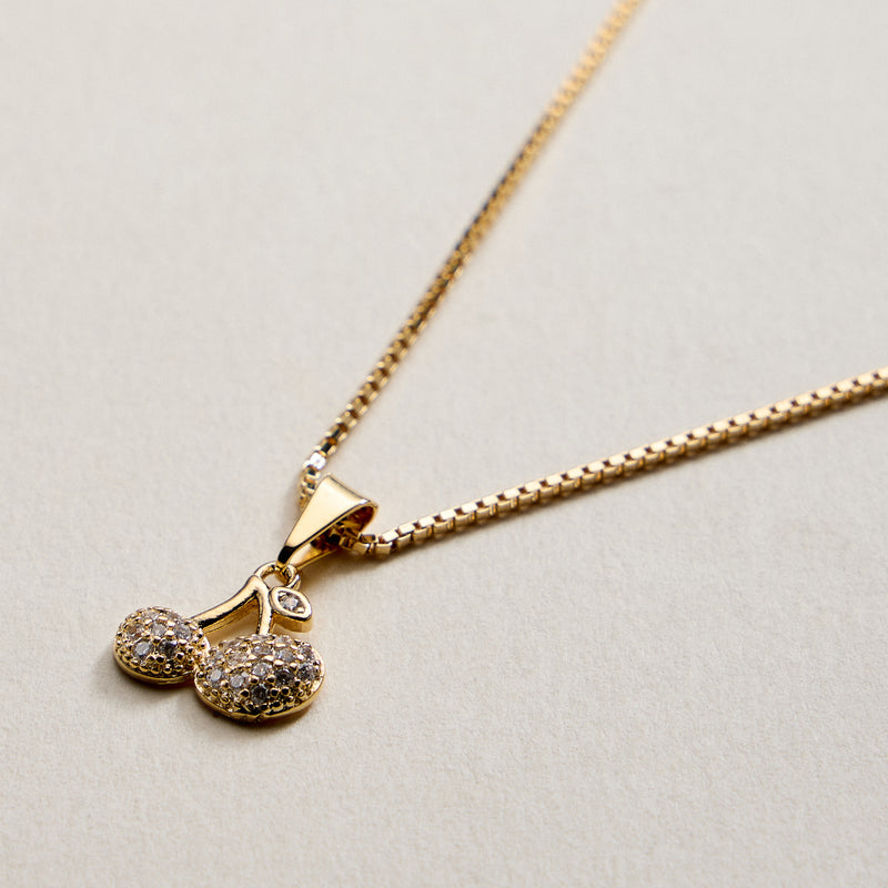 Gold Filled Cherry Pendant Necklace