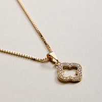 Gold Filled Four-Leaf Clover Pendant Necklace