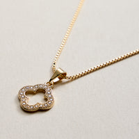 Gold Filled Four-Leaf Clover Pendant Necklace