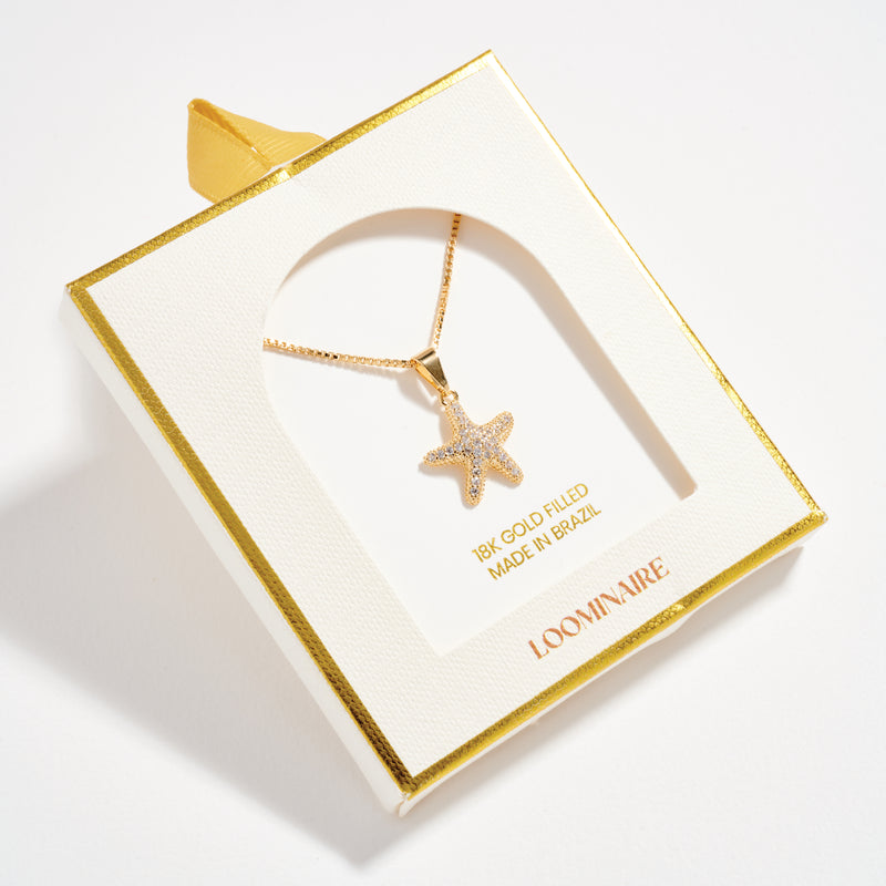 Gold Filled Starfish Pendant Necklace