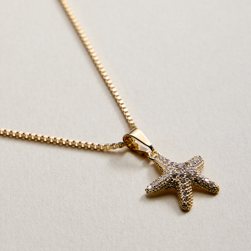 Gold Filled Starfish Pendant Necklace