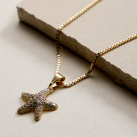 Gold Filled Starfish Pendant Necklace