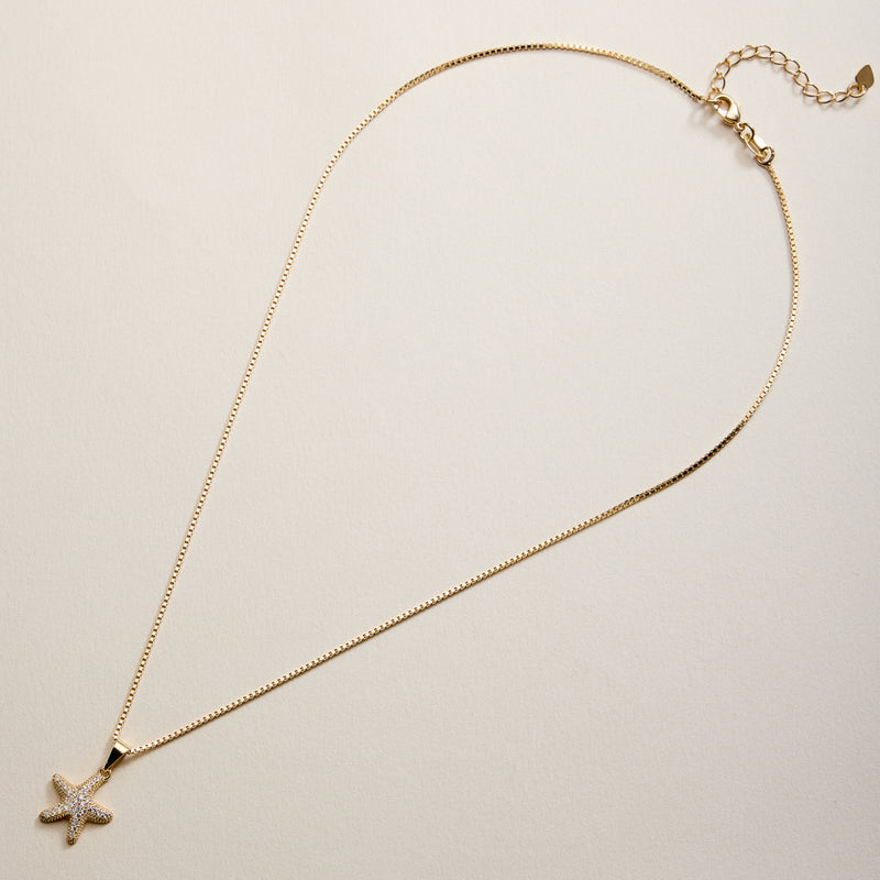 Gold Filled Starfish Pendant Necklace