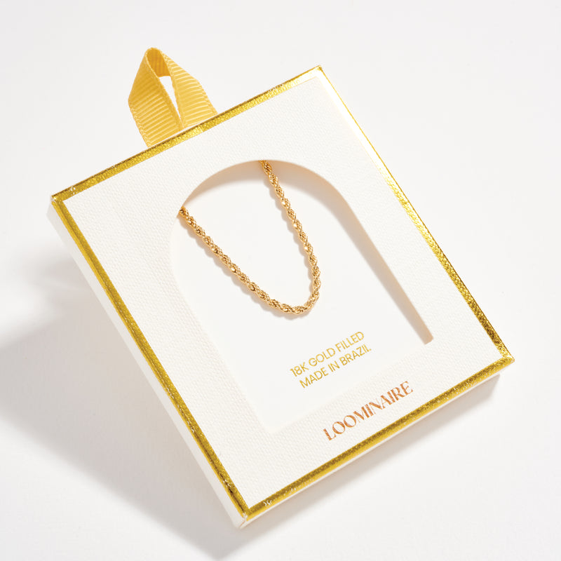 Gold Filled 2mm Twisted Rope Chain Necklace