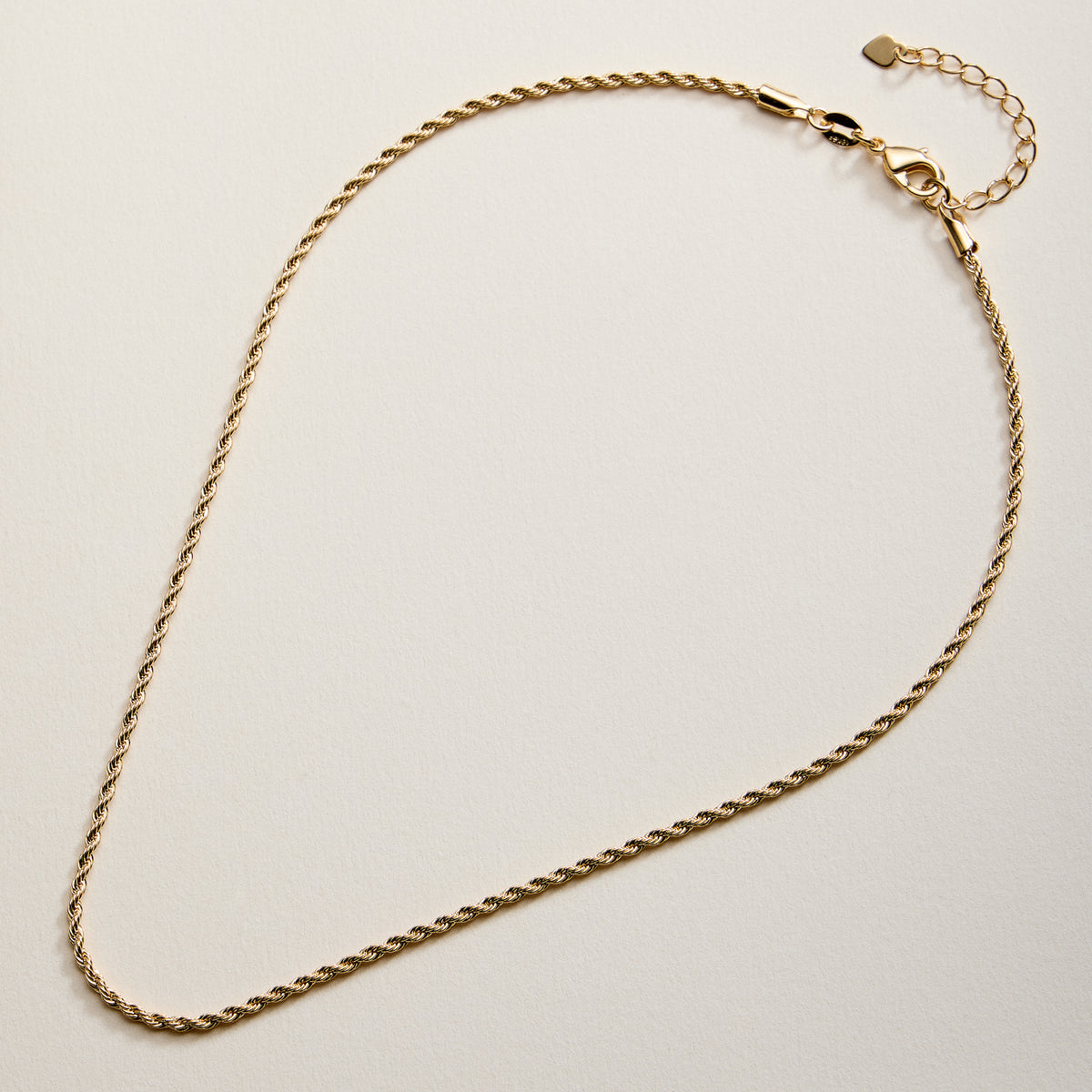 Gold Filled 2mm Twisted Rope Chain Necklace