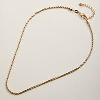 Gold Filled 2mm Twisted Rope Chain Necklace