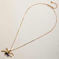 Gold Filled Charm Necklace – Heart, Horseshoe, Evil Eye & Wishbone Pendant