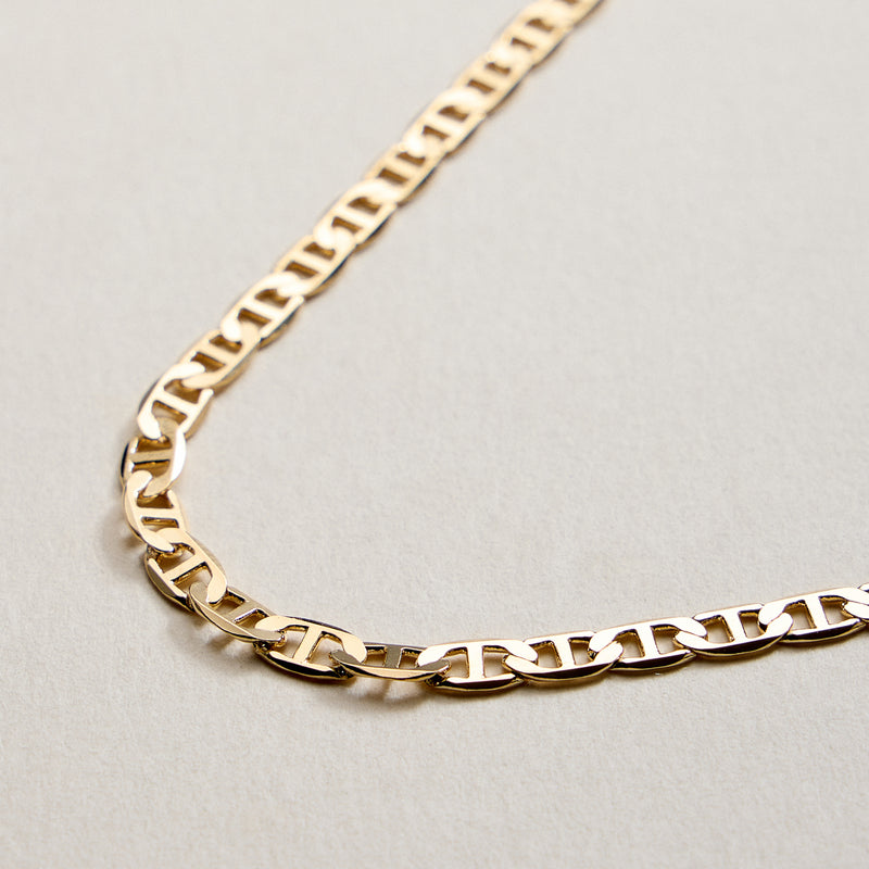 Gold Filled Statement Chain Necklace – Bold Polished Curb Links
