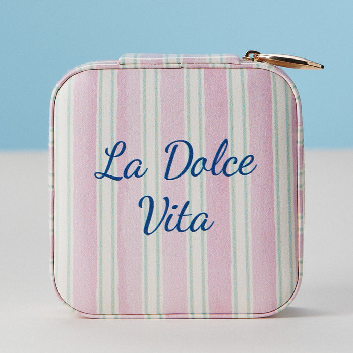 La Dolce Vita Travel Jewelry Box - Dusty Pink