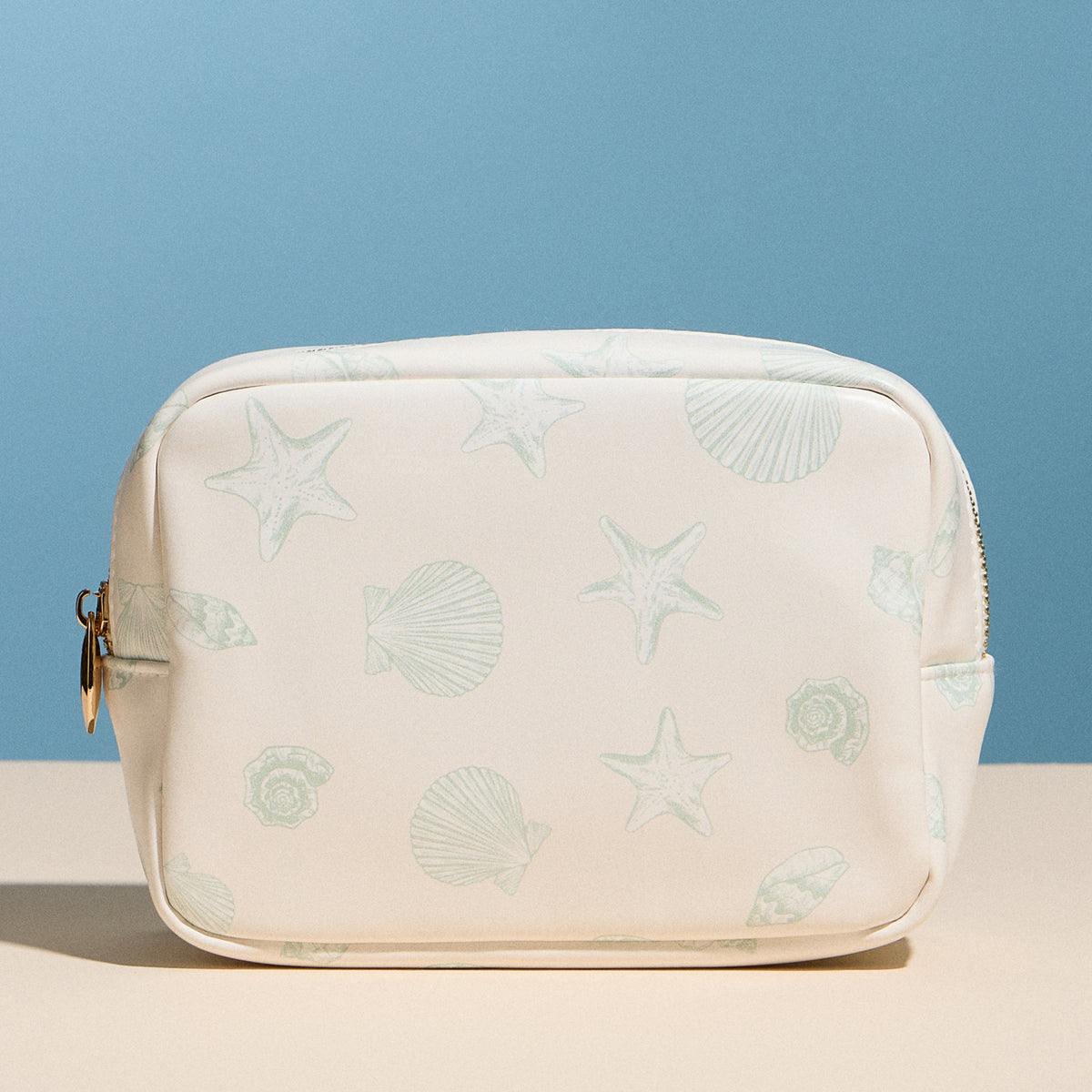 Seashell Print Cosmetic Pouch