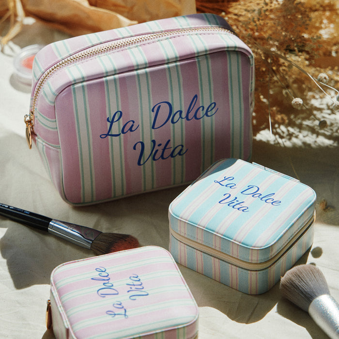 La Dolce Vita Travel Jewelry Box - Dusty Pink