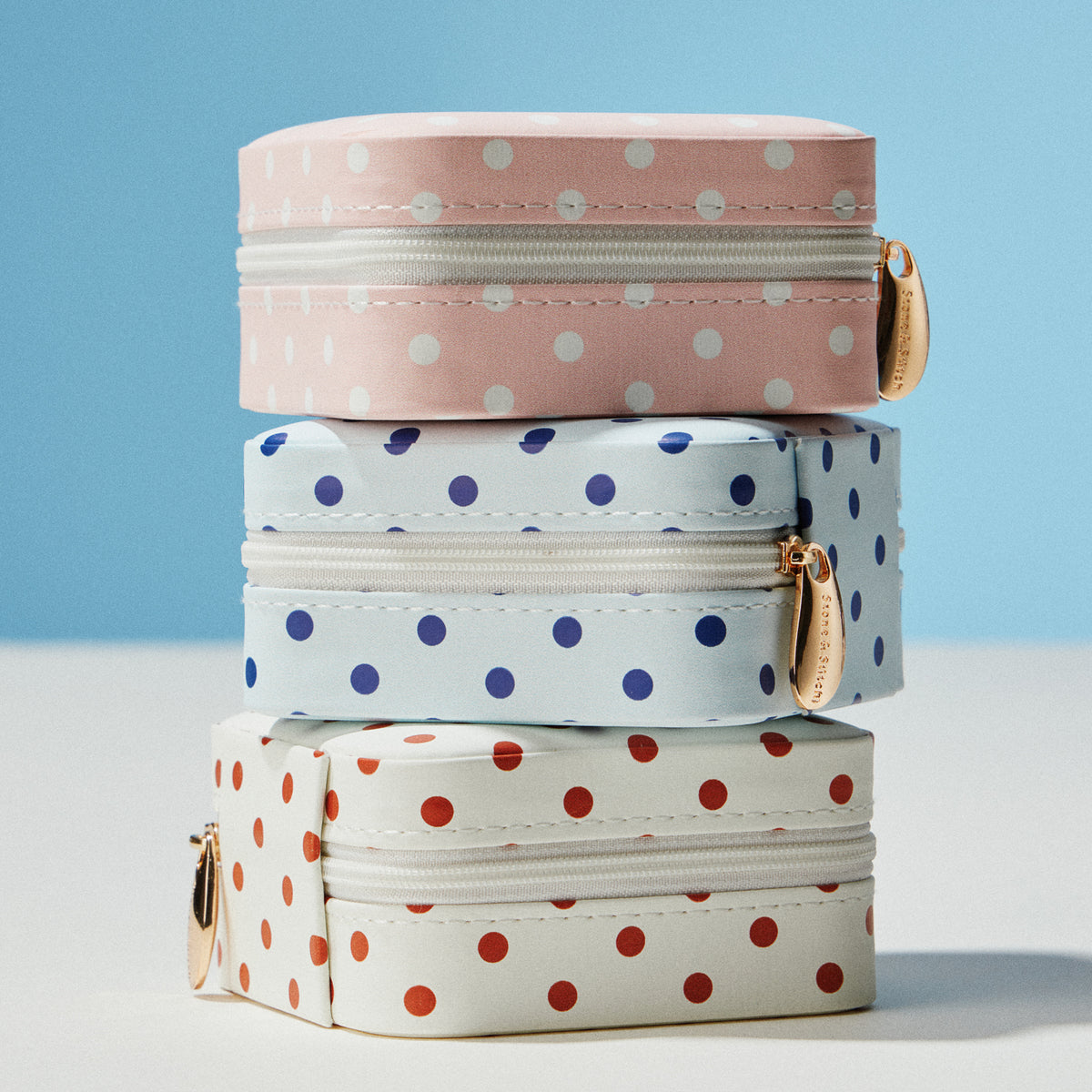 Faux Leather Novelty Print Travel Jewelry Box