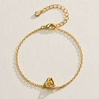 Interlocking Heart Bracelet – 14K Gold Dipped Dainty Chain especially made in Korea