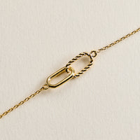 Interlocking Link Bracelet – 14K Gold Dipped Dainty Chain made in Korea