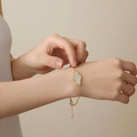 Gold Filled Pavé Organic Charm Bracelet – Dainty