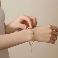 Gold Filled Heart Charm Chain Bracelet – Dainty