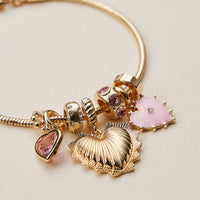 Gold Dipped Multi Charm Bracelet – Symbolic Pendant Collection