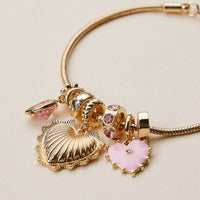 Gold Dipped Multi Charm Bracelet – Symbolic Pendant Collection