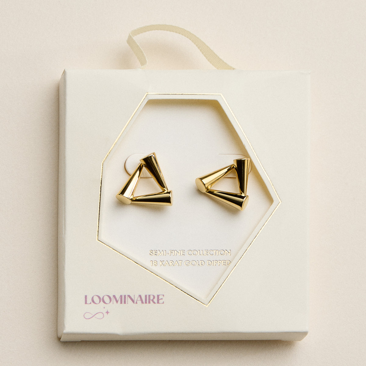 Stainless Steel Geometric Triangle Stud Earrings – Modern Minimal Design