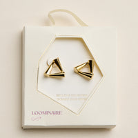 Stainless Steel Geometric Triangle Stud Earrings – Modern Minimal Design
