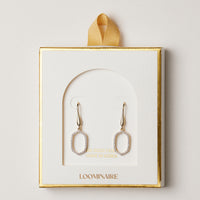 Gold Filled Pavé Oval Drop Earrings – Dainty