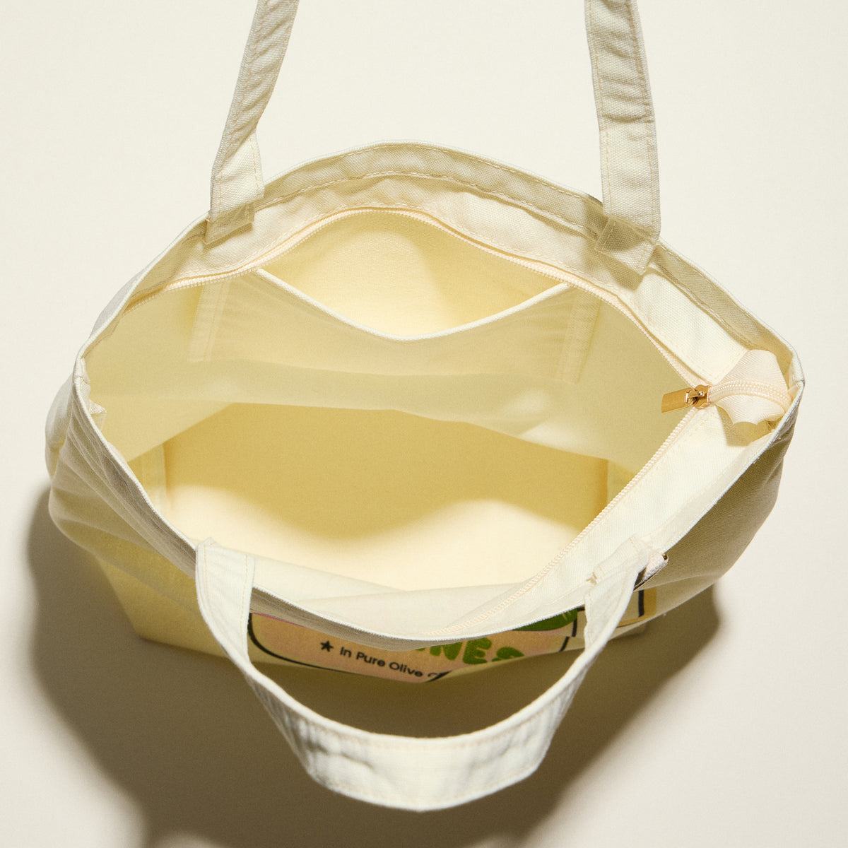 Sardines Canvas Tote Bag – Zippered Beach & Everyday Shopping Tote