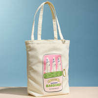 Sardines Canvas Tote Bag – Zippered Beach & Everyday Shopping Tote
