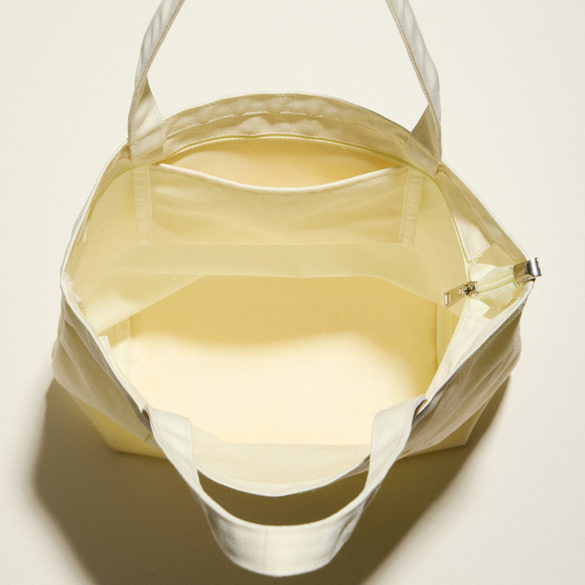 Cream Canvas Tote Bag with Coastal Stamp Print – Everyday Shoulder Shopping Bag