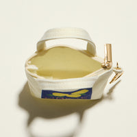 Mini Canvas Pouch with Limone Lemon Graphic, Short Handle & Chain Keyring