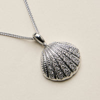Stainless Steel Gold Coin Seashell Pendant Necklace