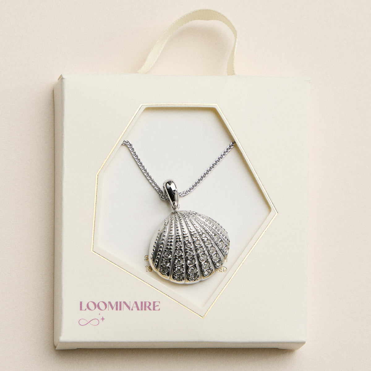 Stainless Steel Gold Coin Seashell Pendant Necklace