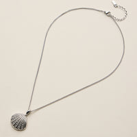 Stainless Steel Gold Coin Seashell Pendant Necklace